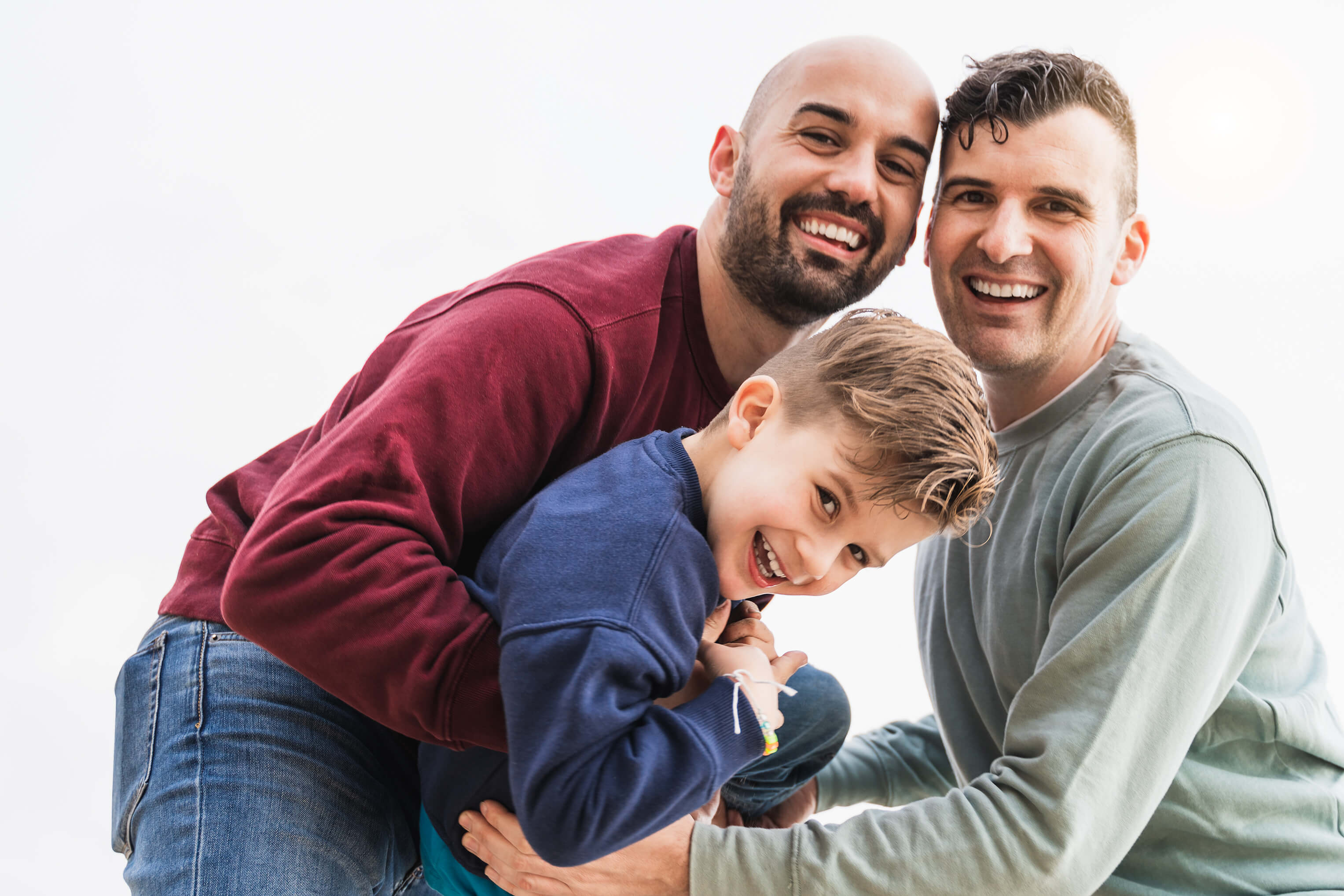 Happy diverse family